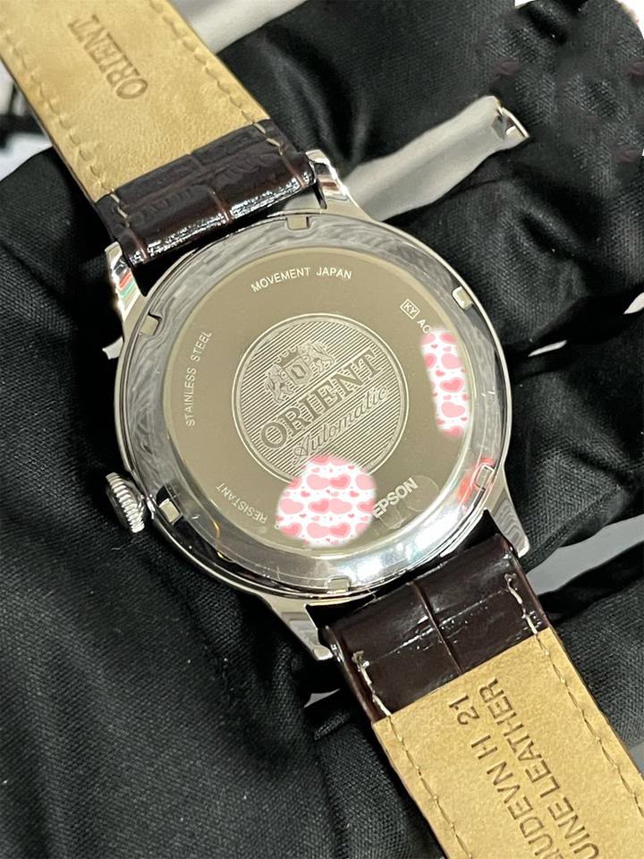 Orient Bambino Classic Bambino Mechanical Leather Men's Watch Cream Yellow